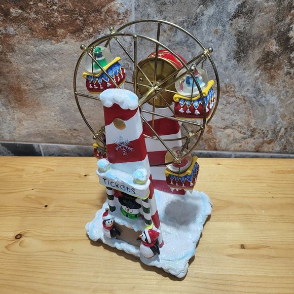 VTG Musical Ferris Wheel Snow Globe Windup Plays Nutcracker Suite March - Picture 6 of 11
